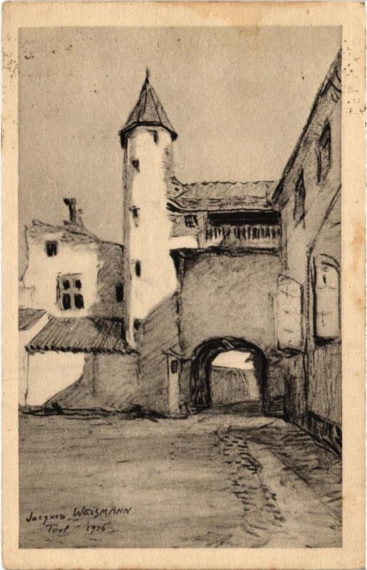 Carte postale ancienne Toul vieille cour