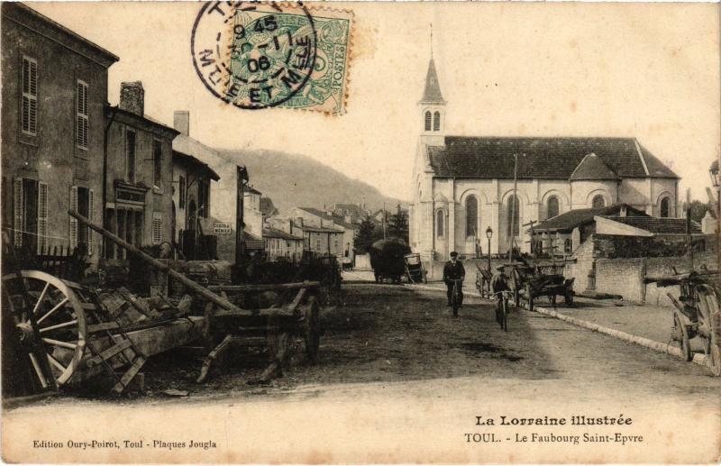 Carte postale ancienne Toul Faubourg Saint-Epvre