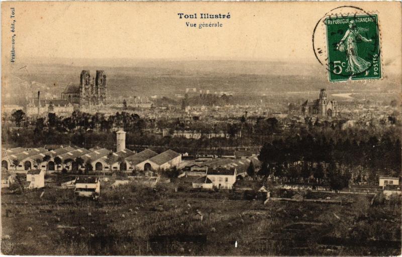Carte postale ancienne Toul vue generale