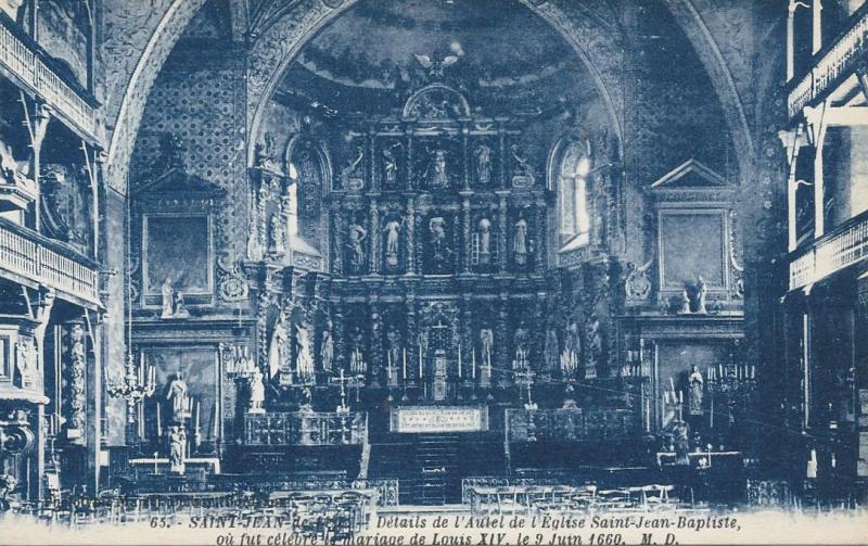 Carte postale ancienne Détails de l'Autel à Saint-Jean-de-Luz