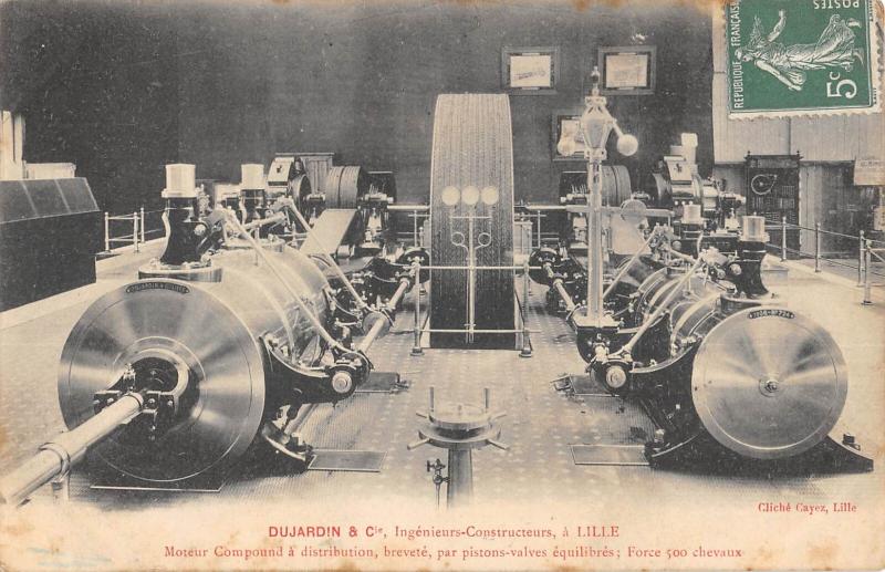 Carte postale ancienne Dujardin Et Cie - Ingenieurs-Constructeurs A Lille - Moteur Compound A Di à Lille