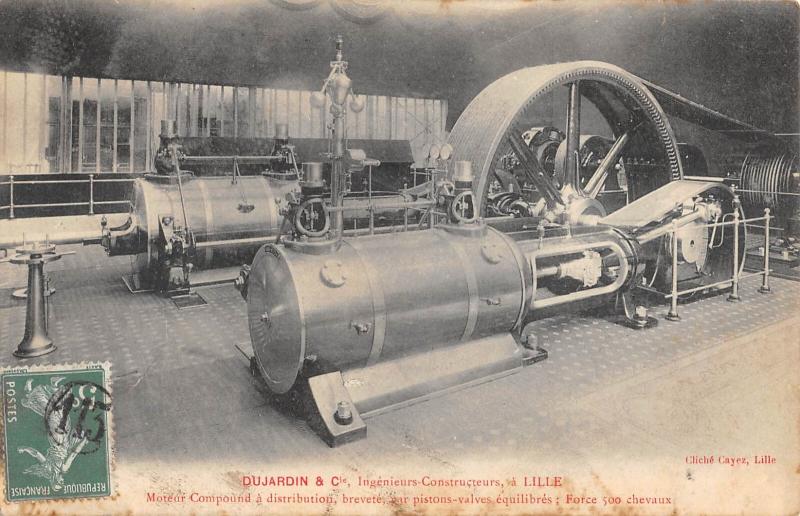 Carte postale ancienne Dujardin Et Cie - Ingenieurs-Constructeurs A Lille - Moteur Compound A Di à Lille