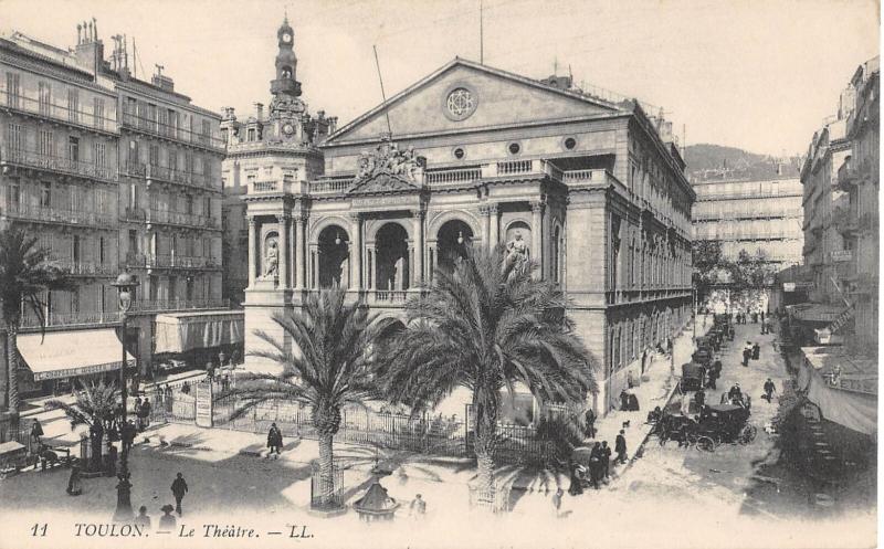 Carte postale ancienne Toulon - Le Theatre à Toulon