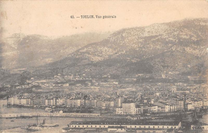 Carte postale ancienne Toulon - Vue Generale à Toulon