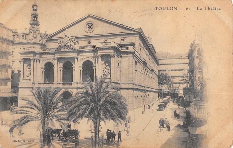 Carte postale ancienne Toulon - Le Theatre à Toulon