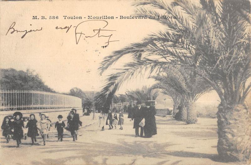 Carte postale ancienne Toulon - Mourillon - Boulevard Du Littoral à Toulon