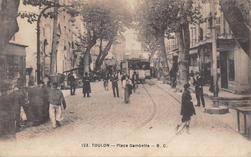 Carte postale ancienne Toulon - Place Gambetta à Toulon