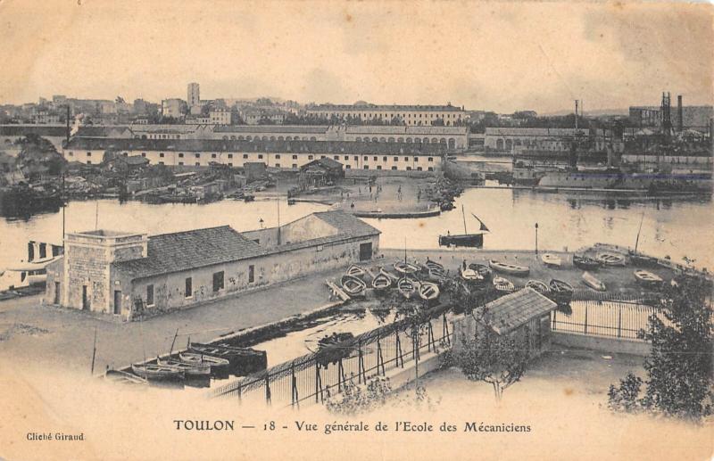 Carte postale ancienne Toulon - Vue Generale De L'Ecole Des Mecaniciens à Toulon