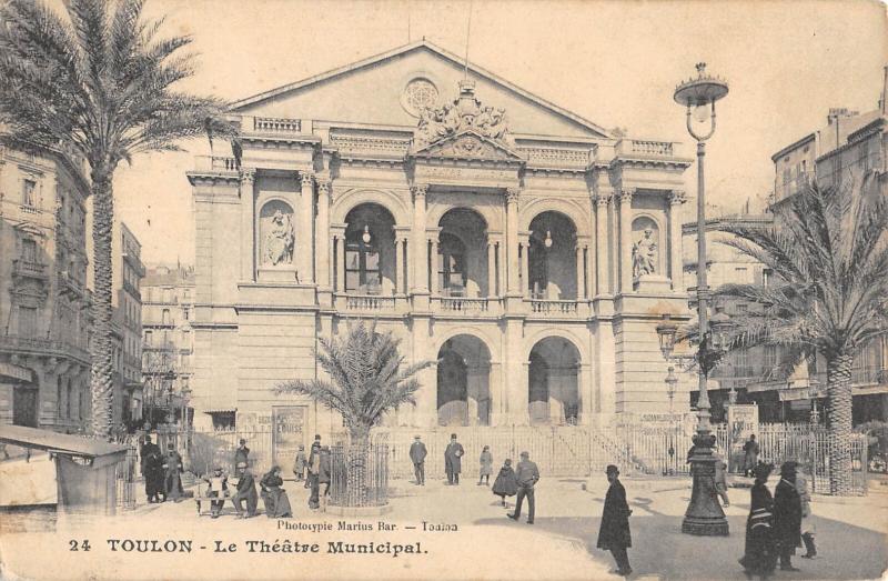 Carte postale ancienne Toulon - Le Theatre Municipal à Toulon