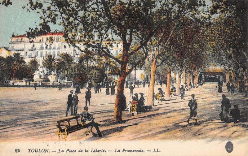 Carte postale ancienne Toulon - Place De La Liberte - La Promenade à Toulon