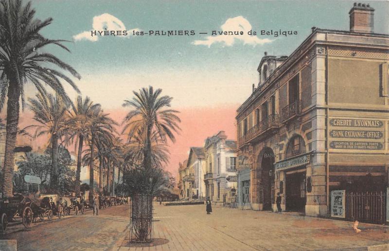 Carte postale ancienne Hyeres Les Palmiers - Avenue De Belgique