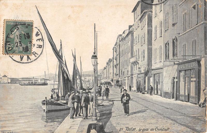 Carte postale ancienne Toulon - Le Quai Cronstadt à Toulon