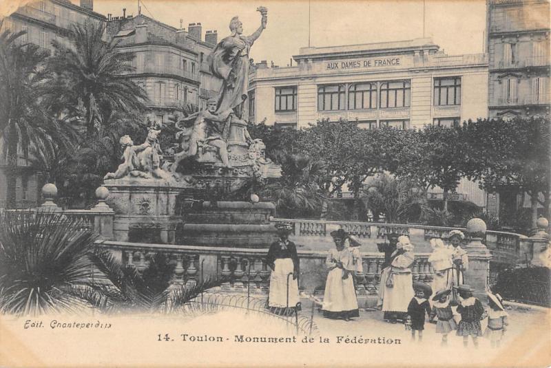 Carte postale ancienne Toulon - Monument De La Federation à Toulon