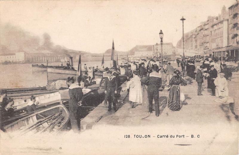 Carte postale ancienne Toulon - Carre Du Port à Toulon