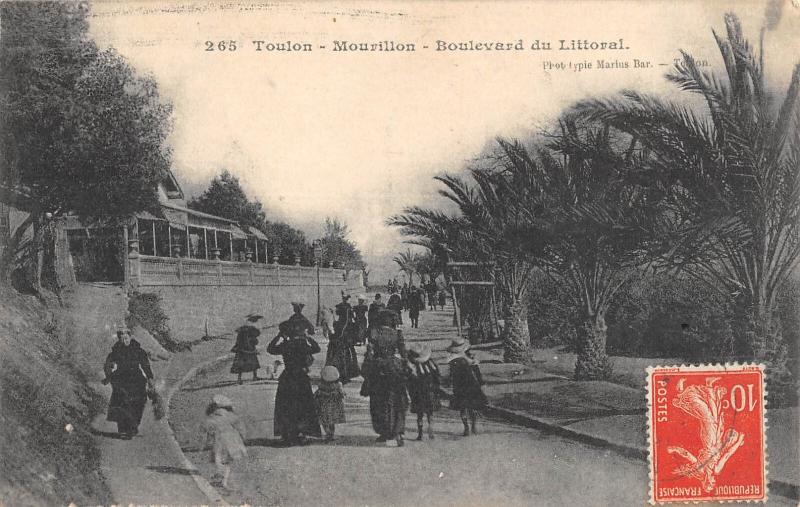 Carte postale ancienne Toulon - Mourillon - Boulevard Du Littoral à Toulon