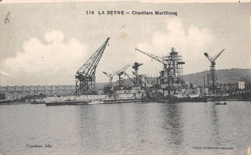 Carte postale ancienne La Seyne Sur Mer - Chantiers Maritimes à La Seyne-sur-Mer