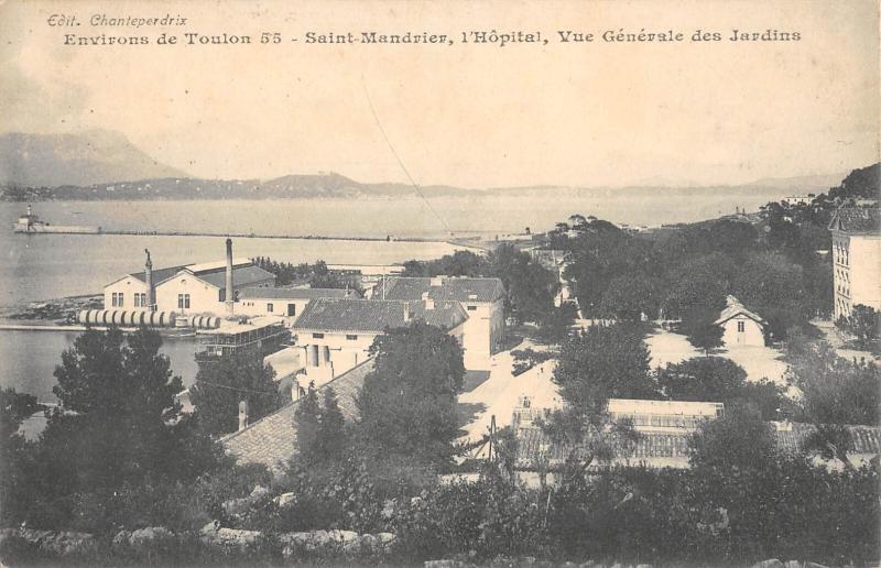 Carte postale ancienne Environs De Toulon - Saint Mandrier - L'Hopital - Vue Generale Des Jardin à Toulon