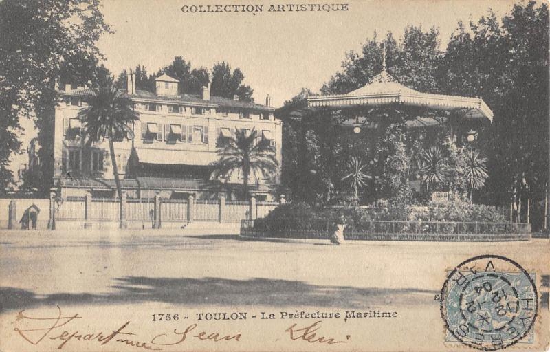 Carte postale ancienne Toulon - La Prefecture Maritime à Toulon