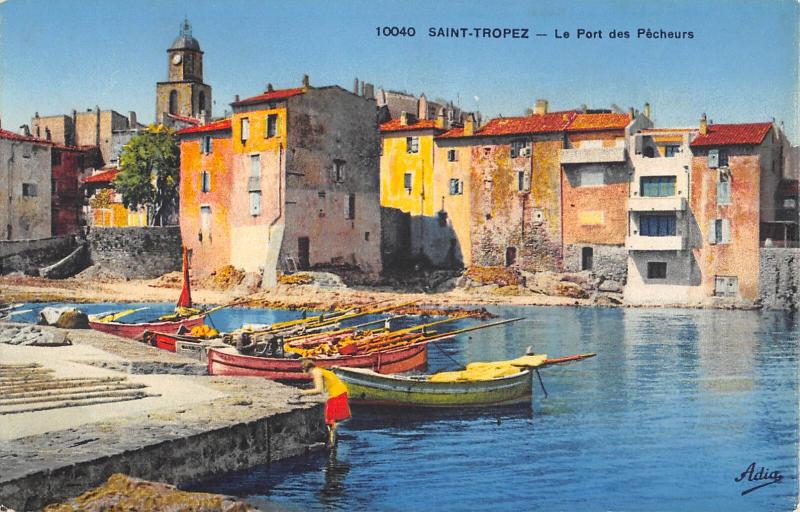 Carte postale ancienne Saint Tropez - Le Port Des Pecheurs à Saint-Tropez