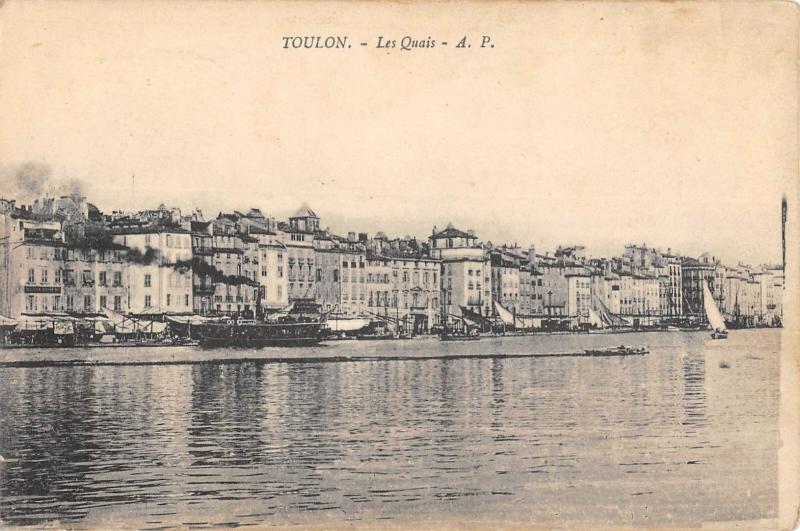 Carte postale ancienne Toulon - Les Quais à Toulon
