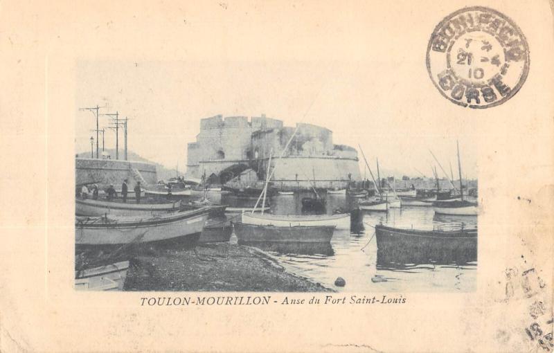 Carte postale ancienne Toulon - Mourillon - Anse Du Fort Saint Louis à Toulon