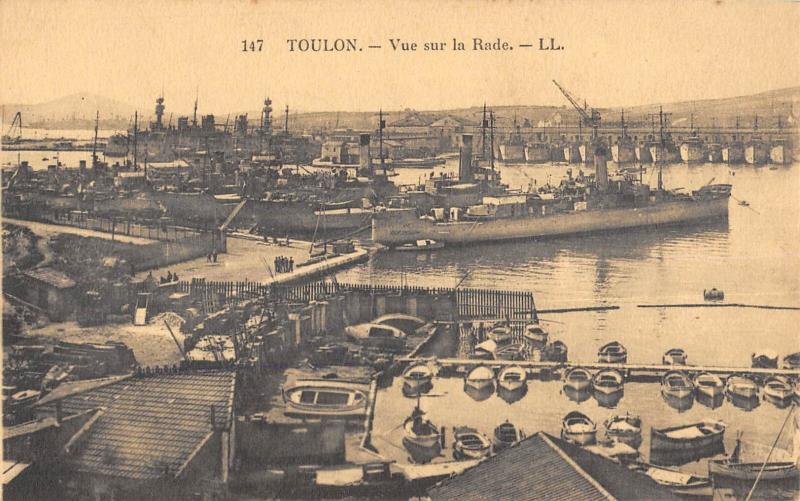 Carte postale ancienne Toulon - Vue Sur La Rade à Toulon