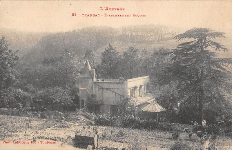 Carte postale ancienne Cransac - Etablissement Roques à Cransac
