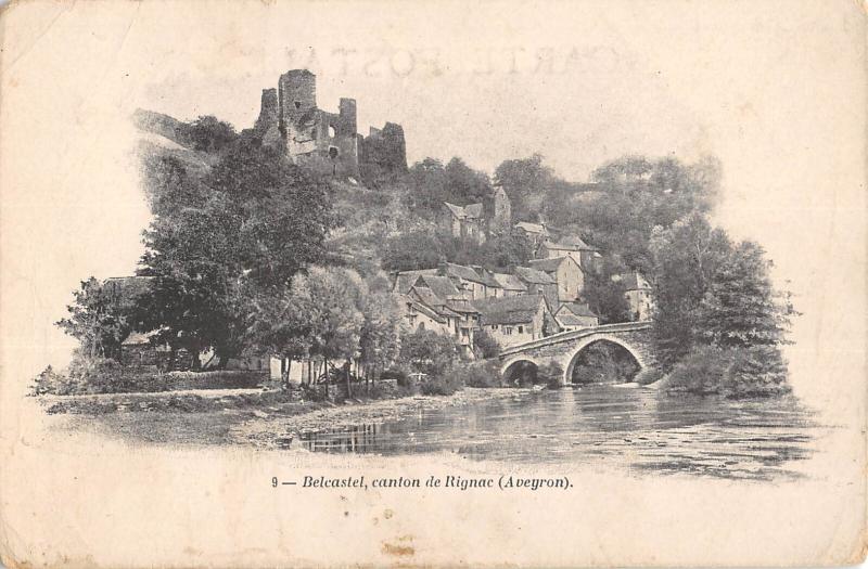 Carte postale ancienne Belcastel - Canton De Rignac à Belcastel