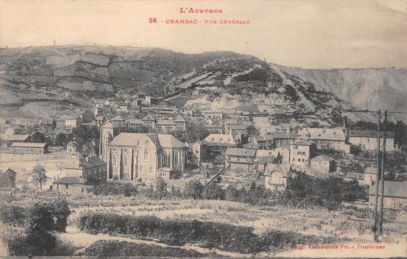 Carte postale ancienne Cransac - Vue Generale à Cransac