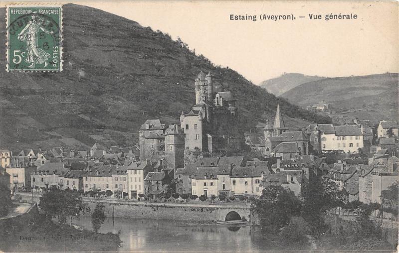 Carte postale ancienne Estaing - Vue Generale à Estaing