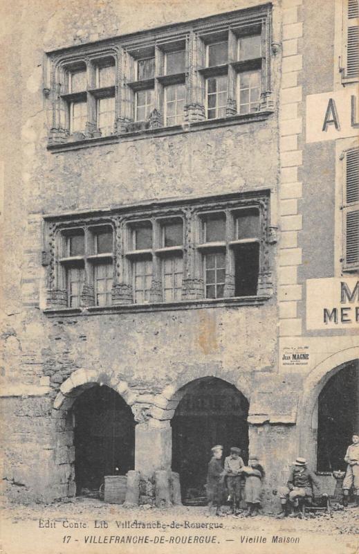 Carte postale ancienne Villefranche De Rouergue - Vieille Maison à Villefranche-de-Rouergue