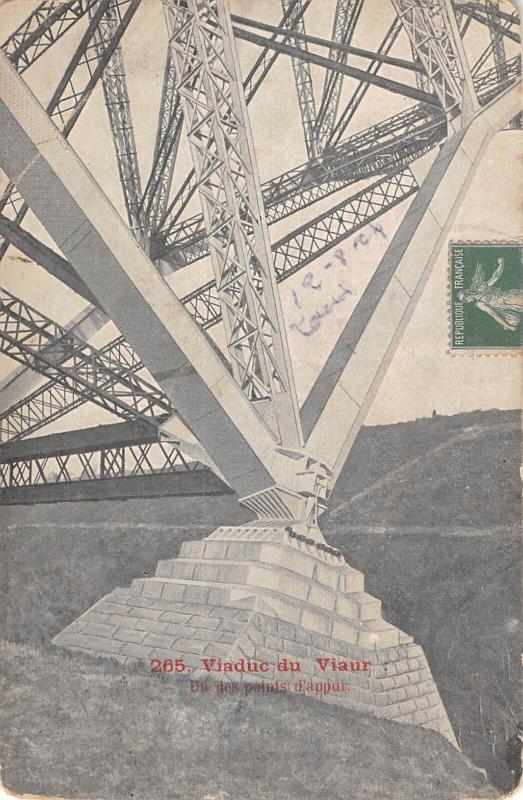 Carte postale ancienne Viaduc Du Viaur - Un Des Points D'Appui
