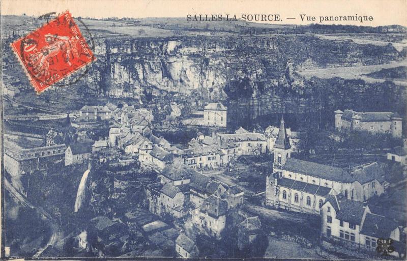 Carte postale ancienne Salles La Source - Vue Panoramique à Salles-la-Source