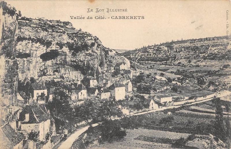 Carte postale ancienne Vallee Du Cele - Cabrerets à Cabrerets