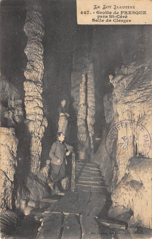 Carte postale ancienne Grotte De Presque - Pres Saint Cere - Salle De Cierges