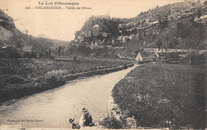 Carte postale ancienne Rocamadour - Vallee De L'Alzou à Rocamadour