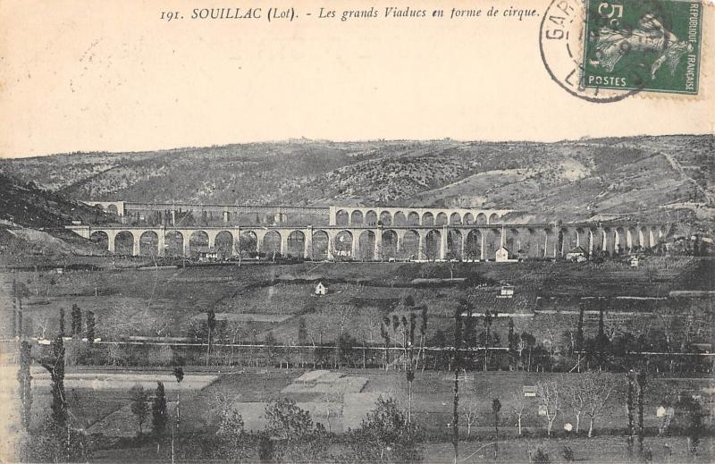 Carte postale ancienne Souillac - Les Grands Viaducs En Forme De Cirque à Souillac