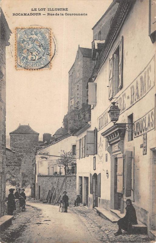 Carte postale ancienne Rocamadour - Rue De La Couronnerie à Rocamadour