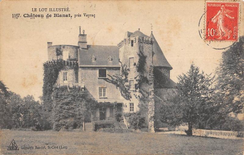 Carte postale ancienne Chateau De Blanat - Pres Vayrac à Vayrac