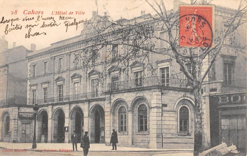 Carte postale ancienne Cahors - L'Hotel De Ville à Cahors