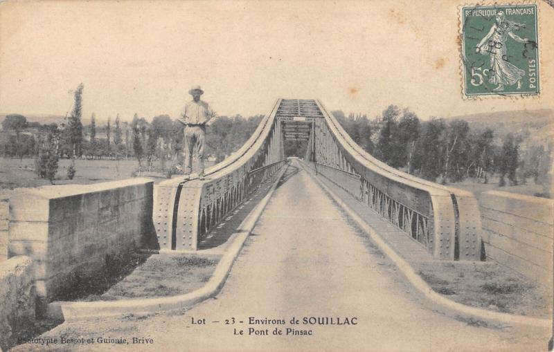 Carte postale ancienne Environs De Souillac - Le Pont De Pinsac à Pinsac
