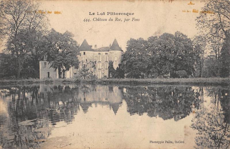Carte postale ancienne Chateau Du Roc Par Fons