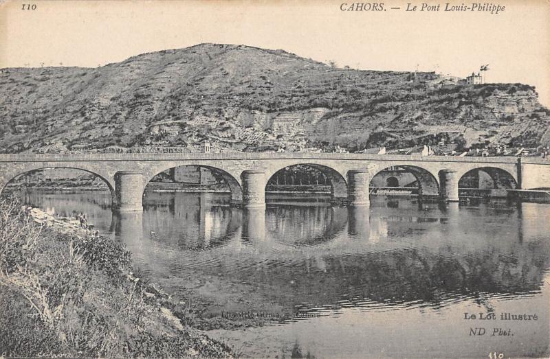 Carte postale ancienne Cahors - Le Pont Louis Philippe à Cahors