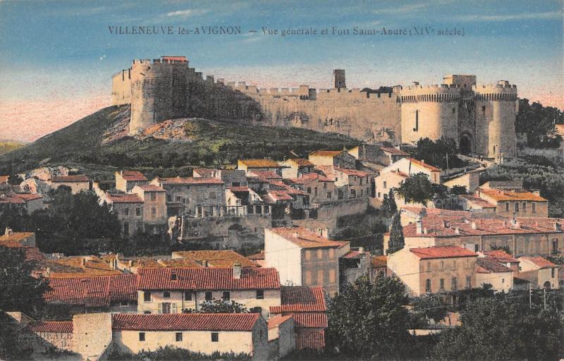 Carte postale ancienne Villeneuve Les Avignon - Vue Generale Et Fort Saint Andre à Villeneuve-lès-Avignon