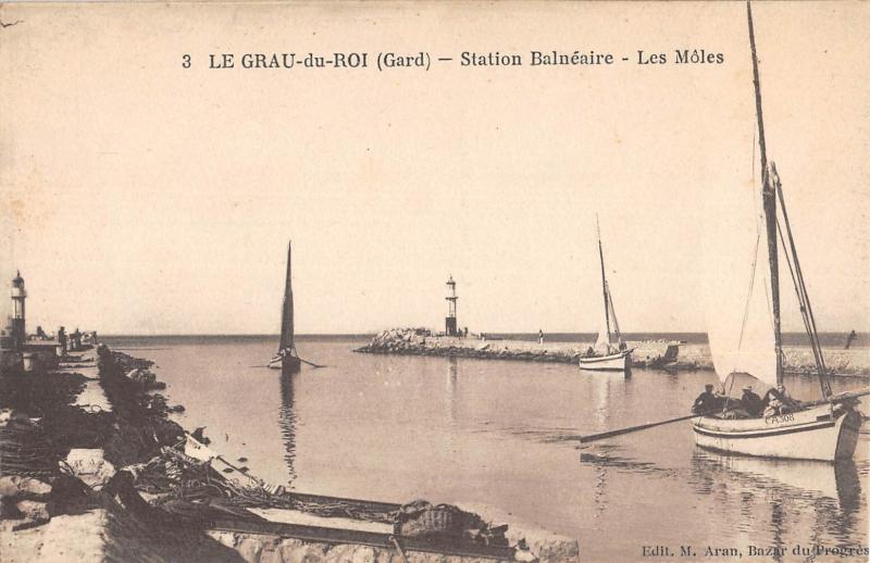 Carte postale ancienne Le Grau Du Roi - Les Moles au Grau-du-Roi