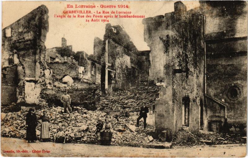 Carte postale ancienne Gerbeviller Rue de Lorraine