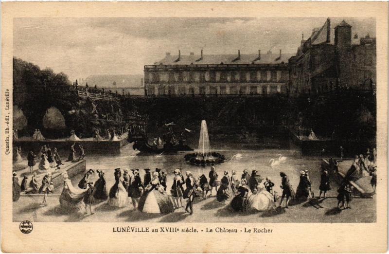 Carte postale ancienne Luneville le Chateau le Rocher
