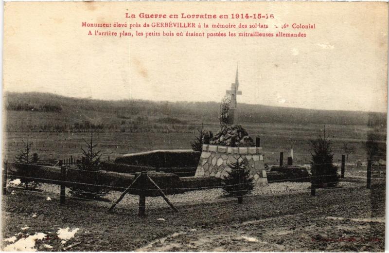 Carte postale ancienne Gerbeviller Monument des Soldats