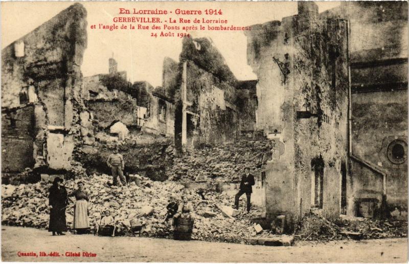 Carte postale ancienne Gerbeviller Rue de Lorraine
