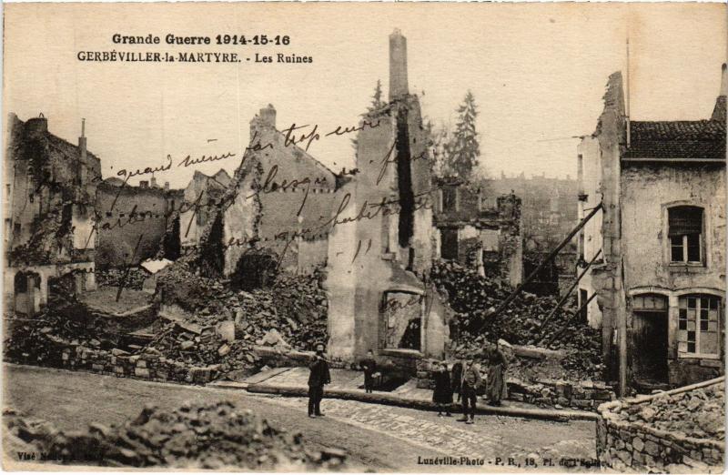 Carte postale ancienne Gerbeviller les Ruines